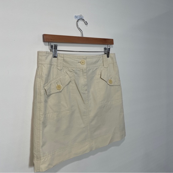 Y2K Light Yellow Utility Mini Skirt  Loft  Size M - Picture 5 of 6